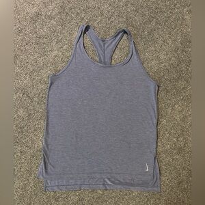 Nike Women's Heathered Blue Dri-Fit Tank Top Medium